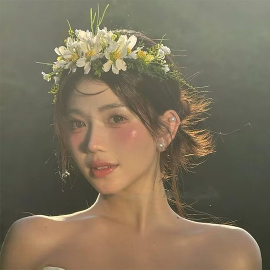 新娘结婚领证登记拍照道具森系简约仿真手捧花束婚礼摄影道具头饰