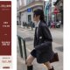 MiDing gray suit jacket for women petite college style early spring casual black design niche Korean style suit