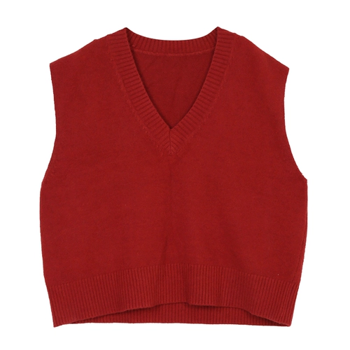 Трикотажный осенний жилет, майка топ, весенний свитер, тренд сезона, оверсайз