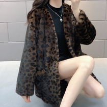 Mink fur coat womens whole mink fur new imported mink hair high-end luxury BAO WEN small female mink mid-length coat