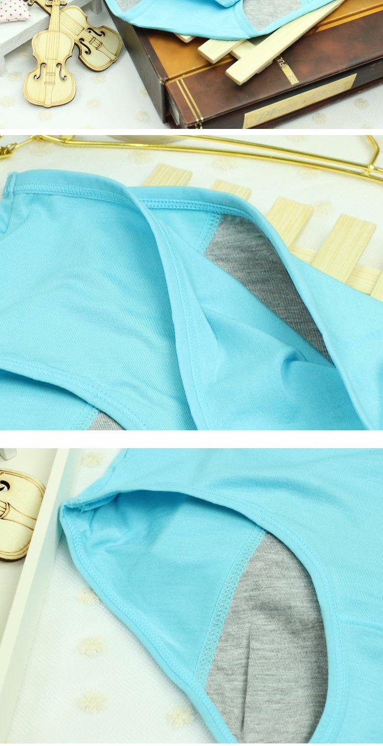 Cô đồ lót sinh lý, sợi tre, kinh nguyệt, eo cao, quần lửng chống hở, quần cotton cỡ lớn an toàn quan lot nu cho nguoi gia