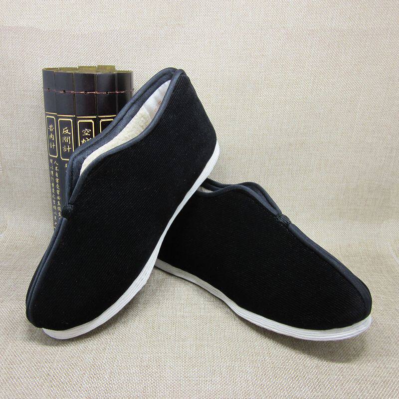 Cloth Bottom Pure Artisanal kilo bottom Old Beijing men and women's flat bottom comfortable casual plus suede winter warm cotton shoes-Taobao