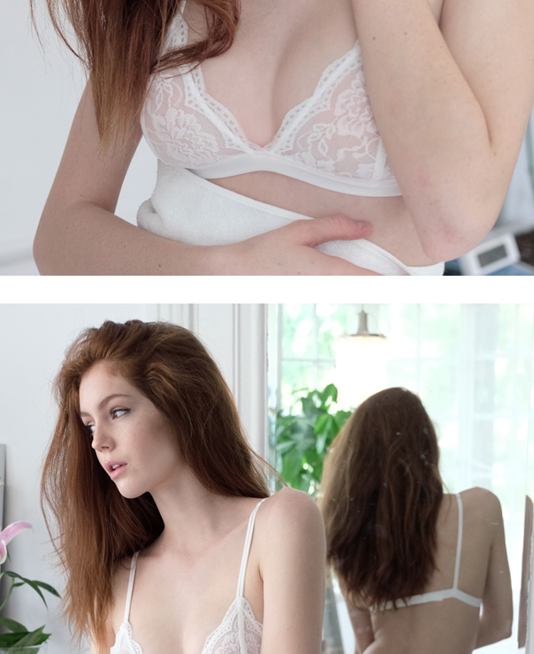 Sexy không có vòng thép mềm cup siêu mỏng dải áo ngực ren trong suốt tam giác cup ngủ đồ lót bralette mùa hè nữ - Strapless Bras quần lót nữ triumph