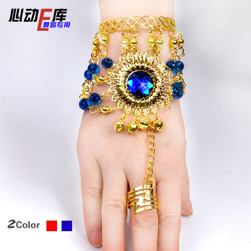Yiwu factory price) belly leather India accessories) Sunflower Large drilling dance bracelet) Ethnic dance handmade-Performance Ornament