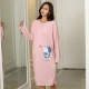 Phiên bản Hàn Quốc của váy ngủ nữ mùa thu tươi mới cotton dài tay dài mùa xuân và đồ ngủ mùa thu có thể mặc bên ngoài?