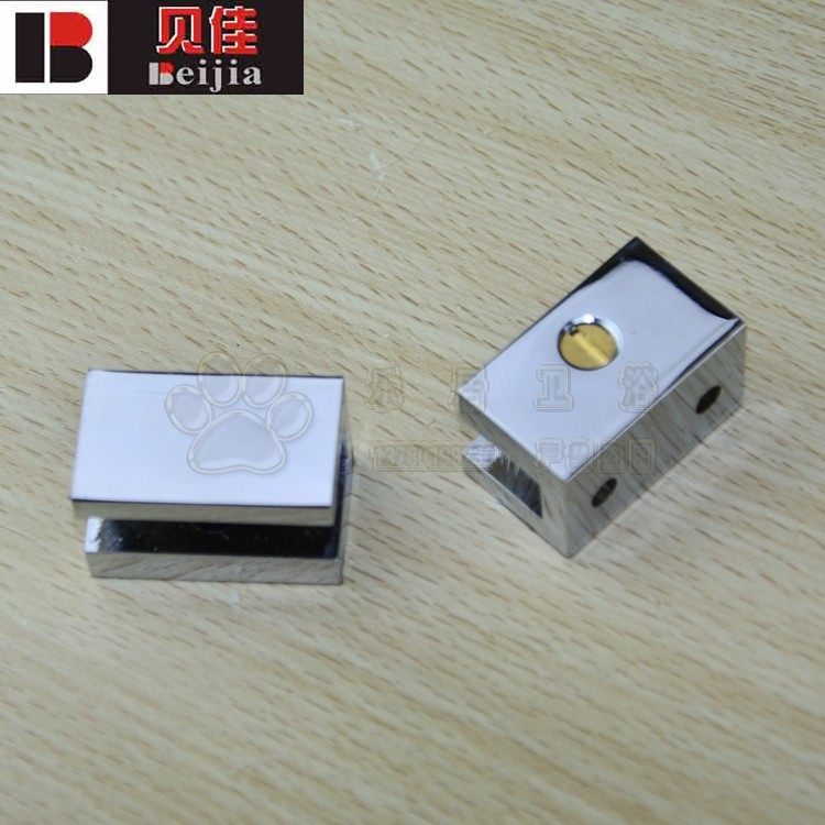 Less than 8mm Solid Glass Full Copper Vanity Accessories Base Glass Clip Bathroom Shelf 63110