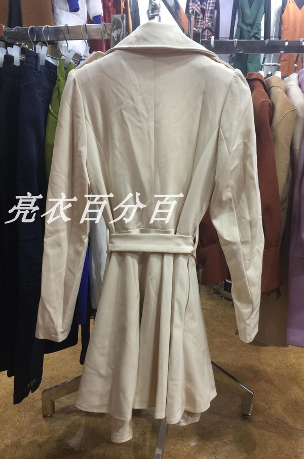 Áo khoác lửng chính hãng 2018 xuân mới phong cách Anh Áo khoác lửng ống rộng đôi ngực rộng 809 mẫu áo khoác nữ đẹp