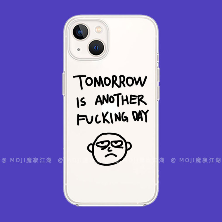 Grumpy Stick Figure Minimalist iPhone Cute Transparent iPhone Case for iPhone 12 - 17 - view 6