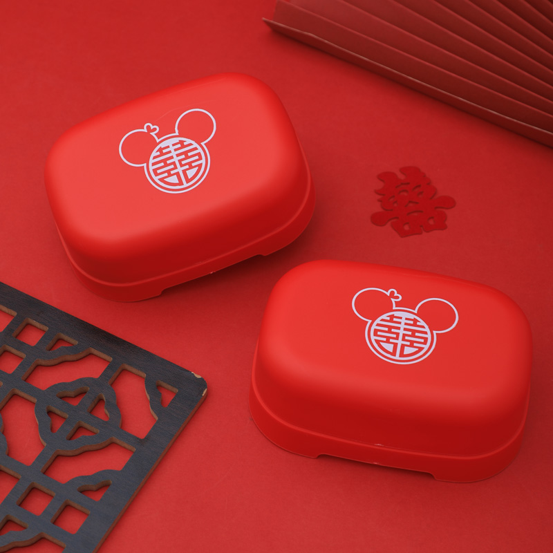 Marriage Fertilized Red A pair of lid couples tooth cup fragrance box asphalt woman with dowry