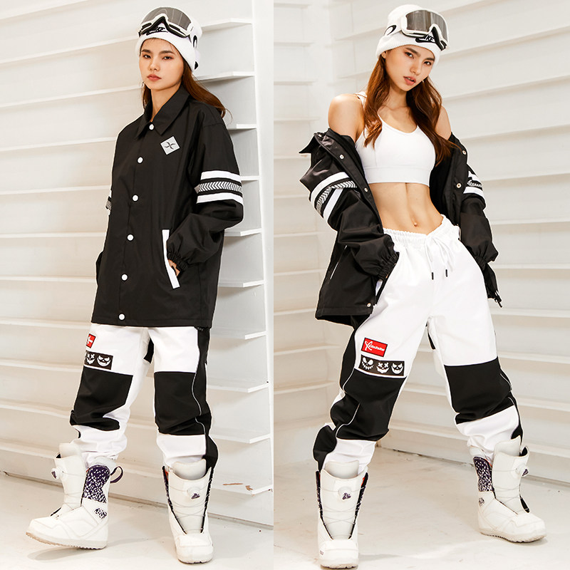 sXnXoXw waterproof ten thousand warm ski suit suit for men and women ski jacket coach jacket ski suit