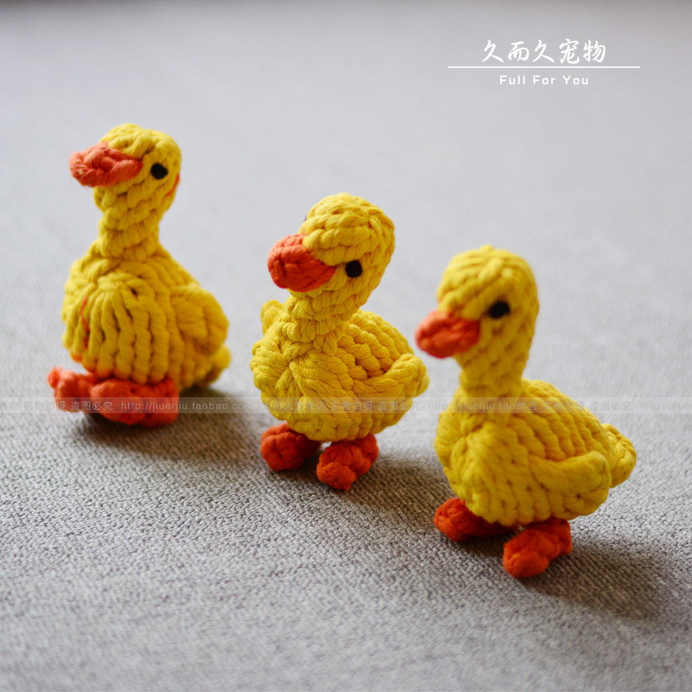 Knot duckling pet dog toy braided molar bite-resistant doll teddy bear poodle