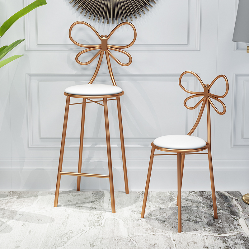 Nordic Wrought Iron Bar Stools Creative Stool High Golden All Categories