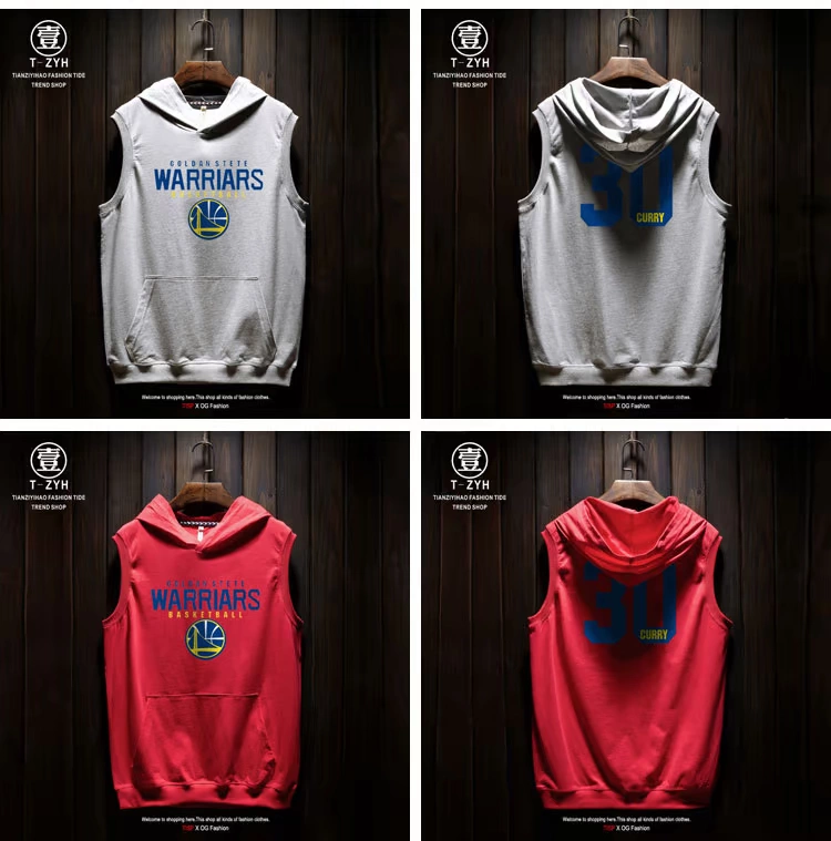 Tide bóng rổ thể thao lỏng không tay nam Curry cotton giản dị áo vest mùa hè thanh niên hip hop jersey - Áo vest cotton vest trung niên