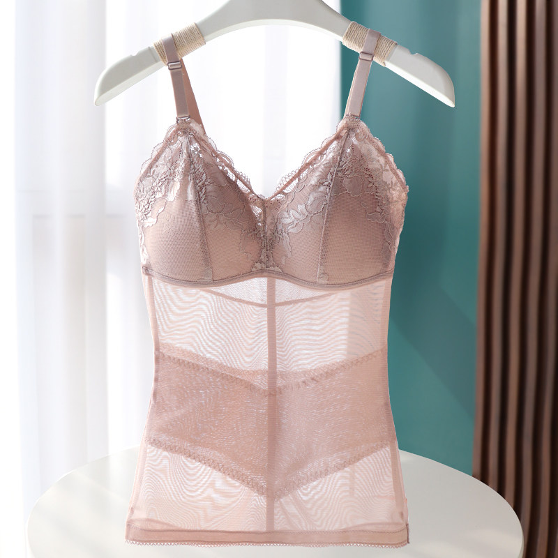 Spring slim fit harness vest female inner lap with chest cushion integrated with abdominal beauty body shapewear sexy beauty back underwear