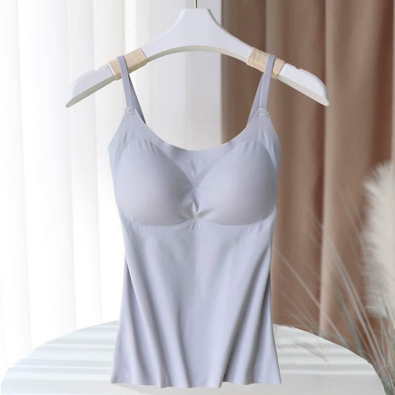 No Marks Summer Beauty Back Harness Vest Woman With Chest Cushion One-piece Inner Hitch Slim Fit Underwear Repairs to Walk Away Light