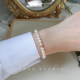 SEES Natural Freshwater High-Light Real Pearl Bracelet for Women Simple Retro 14k Gold Niche Design/Elastic Cord
