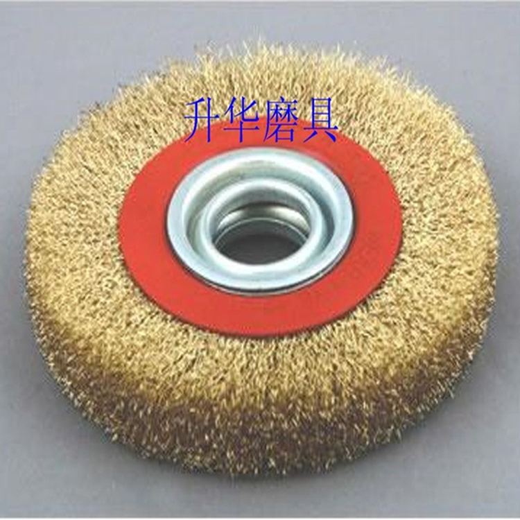 Flat wire wheel 100 parallel wire brush 150 flat copper wire wheel grinding rust removal brushed stainless steel polishing wheel