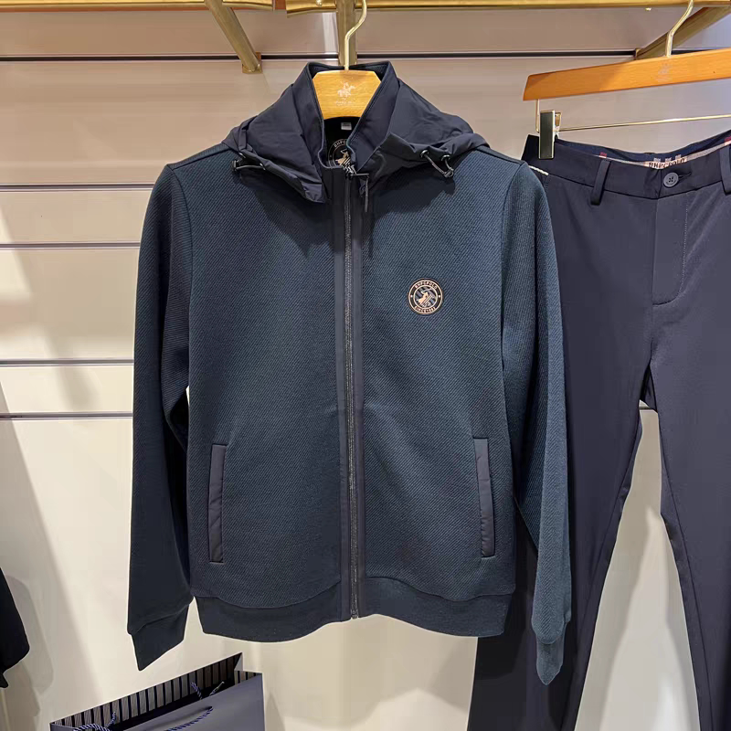 Beverly Paul Men's Wool Blend Knit Detachable Hooded Jacket Autumn Casual Coat Same Style as in the Mall