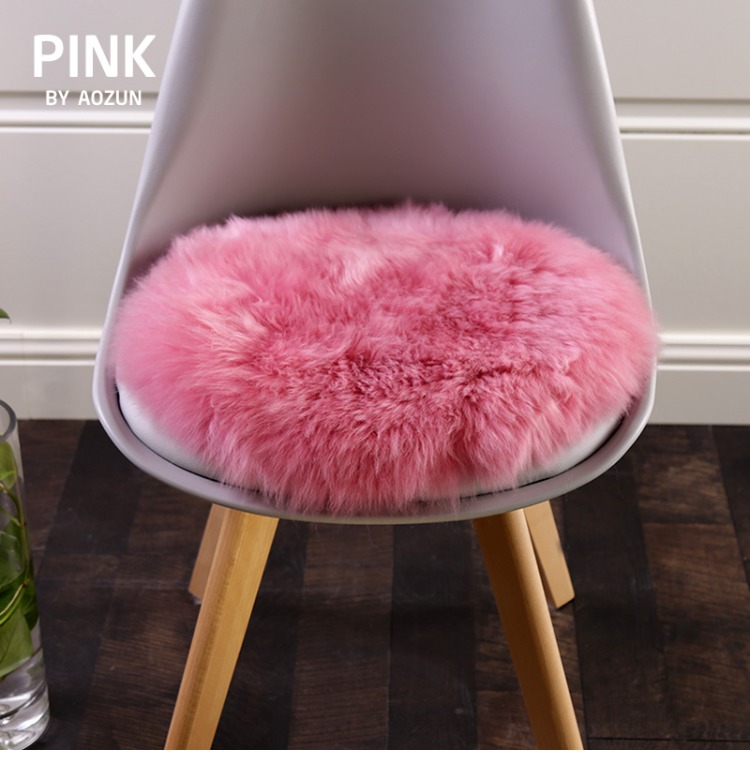 Úc dày dày Úc đệm đệm tròn văn phòng đệm đệm toàn bộ len da sofa đệm phân thảm trải ghế gỗ đẹp