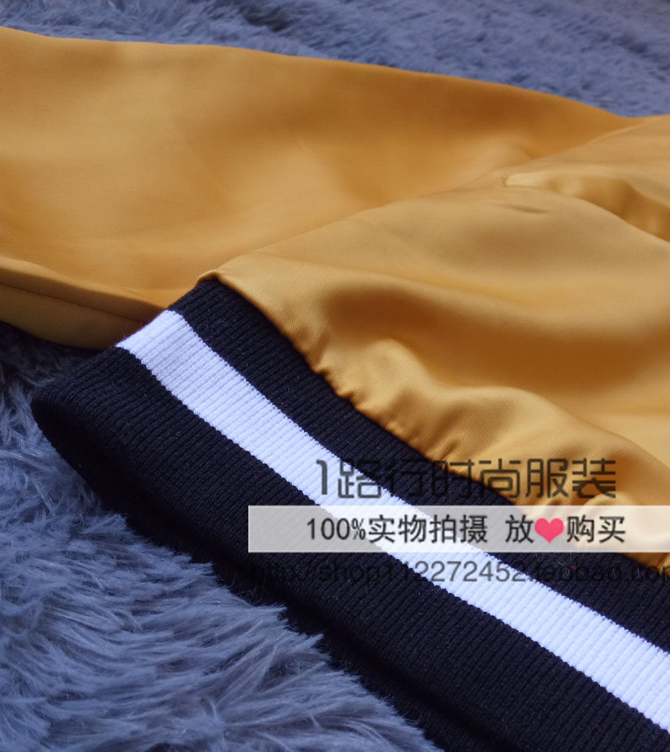 Chúc mừng Trại Zhang Yixing với chiếc áo khoác màu vàng Zheng Yunhao Li Yifeng thêu đồng phục bóng chày áo khoác