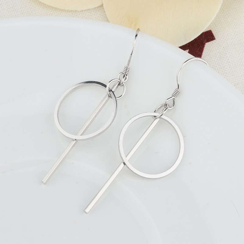 Family Xiang S925 Pure Silver Earshot Female Temperament Fashion Earrings Personality Freshener student Ornament Ear Accessories