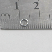 Раскрытие стерлингового серебра кольцо диаметром 0,6 мм диаметром 4 мм