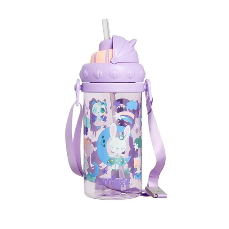 Children's straw with glass for students, handheld teapot, tea cup