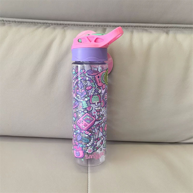 Children's straw with glass for students, handheld teapot, tea cup