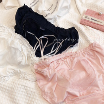 Sexy Sweet Mesh Yarn Hollowed-out Loving Milk Silk Ribbon Butterfly Knot Low Waist Triangle Pants Bag Hip girls underwear