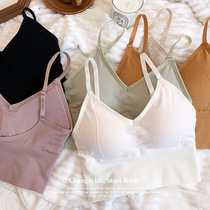 Simple big show back no trace no rimless vest bra small chest show big gather bra to rub inside the chest build a halter underwear