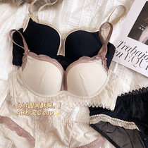 French contrast color without underwire cloud feeling on thin under thick small breasts show large gathered underwear set to receive a bra bra