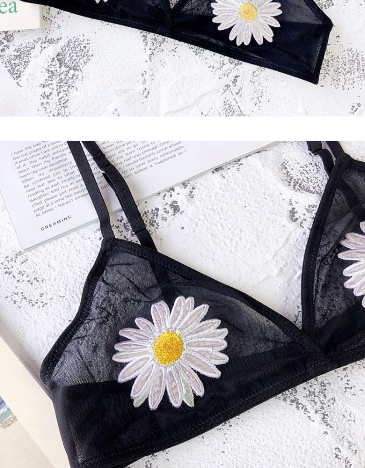 Mùa hè in gió không viền thêu chống siêu mỏng bralette thoáng khí tam giác cup bra gợi cảm quan lot nu