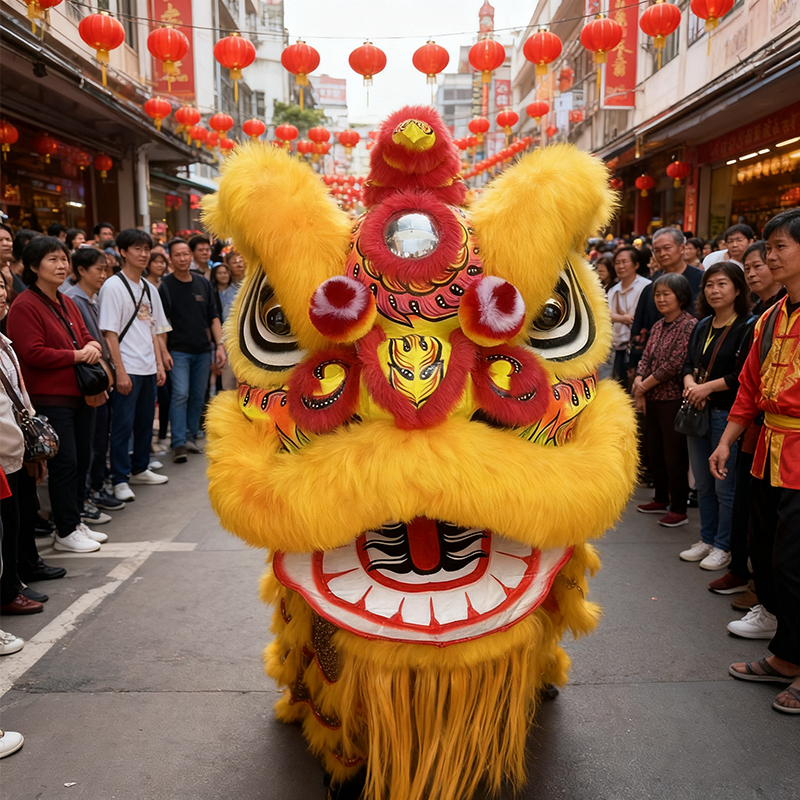Lion Dance Props, Southern Lion, Double Lion, Wool Lion, Guangdong Lion, Australian Wool Lion Dance Performance, Single Lion Head Performance Lion