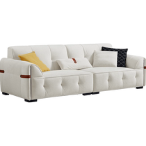 Lins Home Cream Style Lamb Velvet Fabric Sofa Living Room 2024 New Small Apartment Furniture Lins Wood Industry