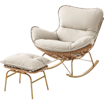 Lins Home Lazy Sofa Living Room Rotten Chair Balcony Leisure Single Rocking Chair Lins Wood Industry TDY137
