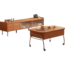 Lins home retro black TV Cabinet contenant salon maison petit type de famille table de thé 2024 new Lins wood industry