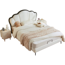 Lins Home Cream Style Спальня Лепесток Кровать принцессы для девочек 12 метра Одноместная детская кровать Интернет-знаменитости Lins Wood Industry