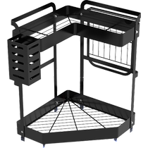 Lins Home Kitchen Storage Rack Multifunctional Mobile Storage Rack Seasoning Rack Drain Rack Corner Storage Rack