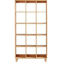 Lins home living room oak solid wood Japanese-style short bookcase bookshelf stairwell storage cabinet combination Lins Wood Industry