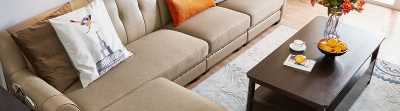Lin của gỗ Mỹ sofa vải phòng khách hiện đại nhỏ gọn khép kín đa người sofa vải đồ nội thất 2089