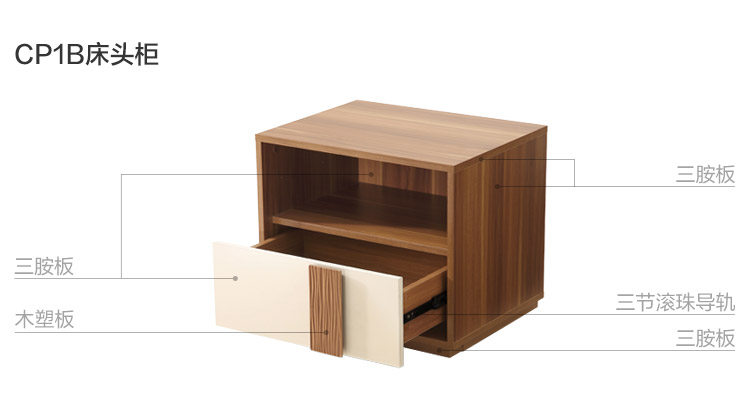 Lin của Gỗ Giường Đôi Đơn Giản Tủ Quần Áo Dresser Phòng Ngủ Đặt Đồ Nội Thất Thiết Lập Kết Hợp Sáu mảnh CP4A