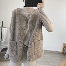 Lamb vest vest female fur one piece of leather hair 2021 Autumn New Style fashion horse jacket coat