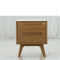 Original bedside table simple Nordic modern Oak walnut bedside table solid wood lockers corner cabinet