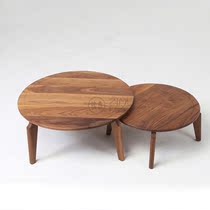 ZM holding wood logs Japanese solid wood coffee table North America imported oak walnut tea table combination side few small coffee table