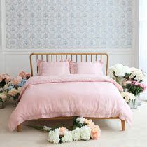 Oak black walnut furniture Nordic Japanese full solid wood bed modern bedroom 1 8 m double bed log wedding bed