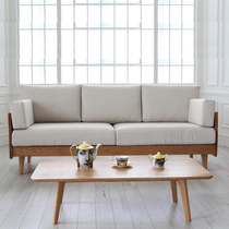 North American Oak Solid Wood black walnut sofa living room combination sofa furniture simple Nordic Japanese small apartment