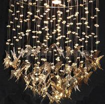 Stainless Steel Metal Butterfly Pendant Accessories Creative Shop Ceiling Decorations Cafe Personality Air Ceiling Pendant