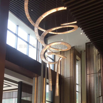 Proud Creative Engineering Hangings Hotel Clubhouse Sales Department Crystal Circle Air Art Hanging Accessories Ceiling Decoration