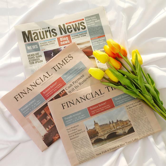 Vintage English newspaper Old newspaper ins Photo props Beauty women food photography paper props