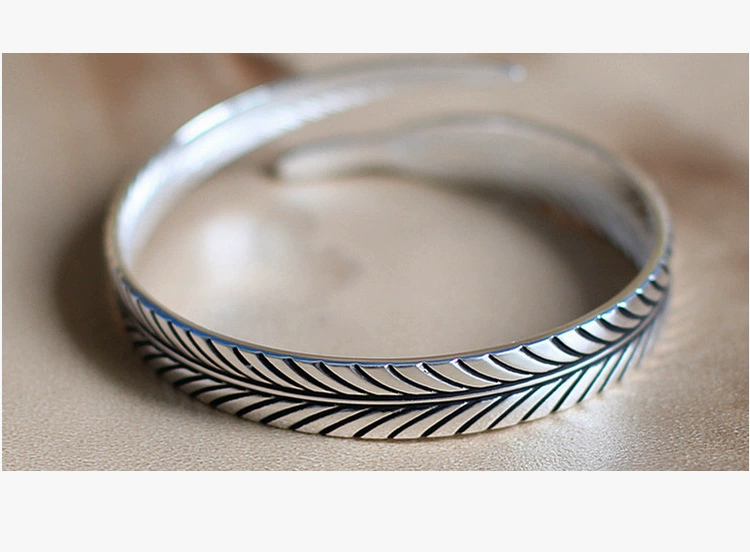 Cổ điển Miao Yin Xuan Yu Bracelet Cặp đôi mới Thời trang Sáng tạo Nam và Nữ Mở Handmade Feather Bracelet vòng tay pandora